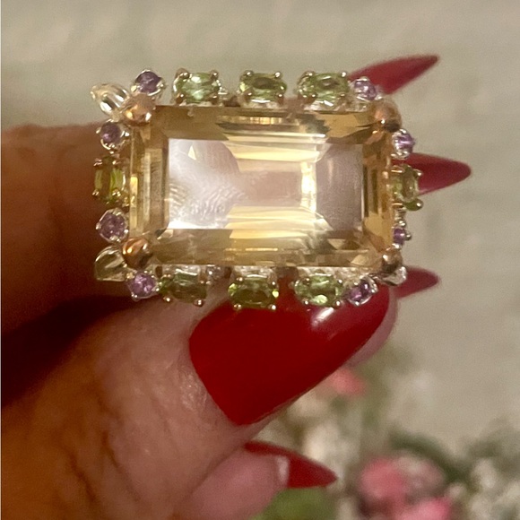 Citrine and gemstone ring - Picture 16 of 16